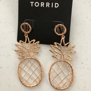 TORRID statement earrings - Gold pineapples